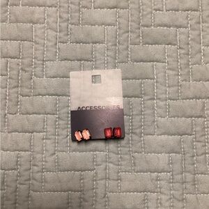 Ladies Accessories Set Of Two Rhinestone Earrings Very Nice